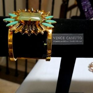 Vince Camuto gold plated Aqua Glam cuff
